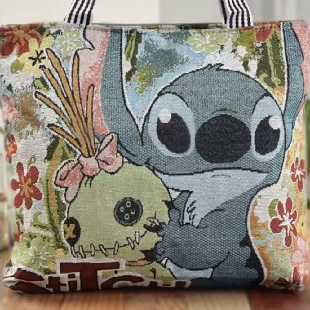 Disney Stitch Multicolor Large Tote Bag NEW! - Picture 5 of 6